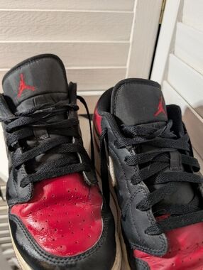 Nike Air Jordan Kids Red, White & Black Low-Top Sneakers